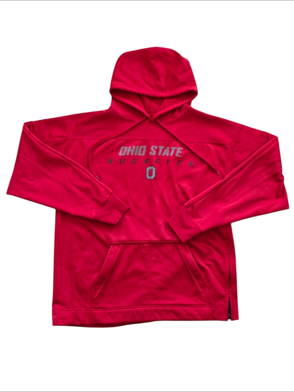 Ohio State Buckeyes Medium Red J. America Pullover Side Zip Hoodie Sweatshirt